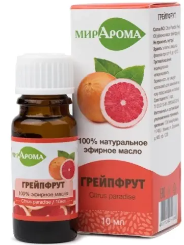фото упаковки МирАрома эфирное масло Грейпфрут