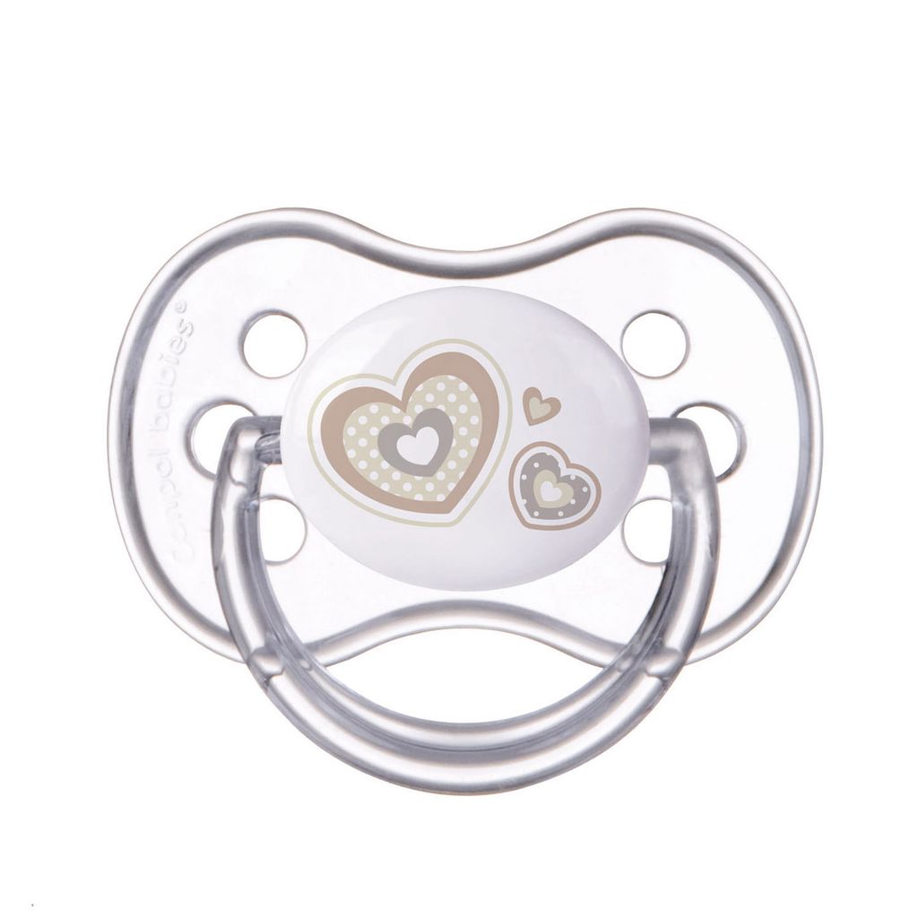 Canpol Newborn baby Пустышка круглая силиконовая 6-18 м, арт. 22/563, в ассортименте, 1 шт.