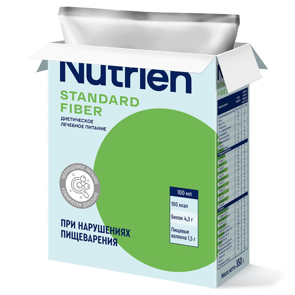 Nutrien Standard Fiber, смесь сухая, с нейтральным вкусом, 350 г, 1 шт.