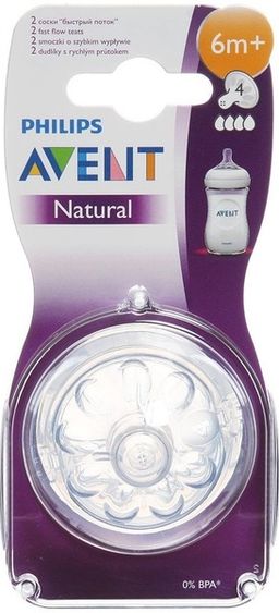 Соски Philips Avent Natural быстрый поток