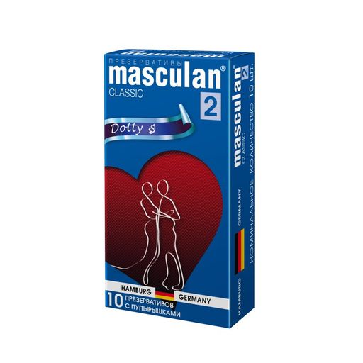 Презервативы Masculan Classic 2, презервативы, с пупырышками, 10 шт.