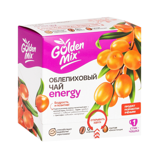 Golden Mix Чай облепиховый Energy, чай, 21 шт.