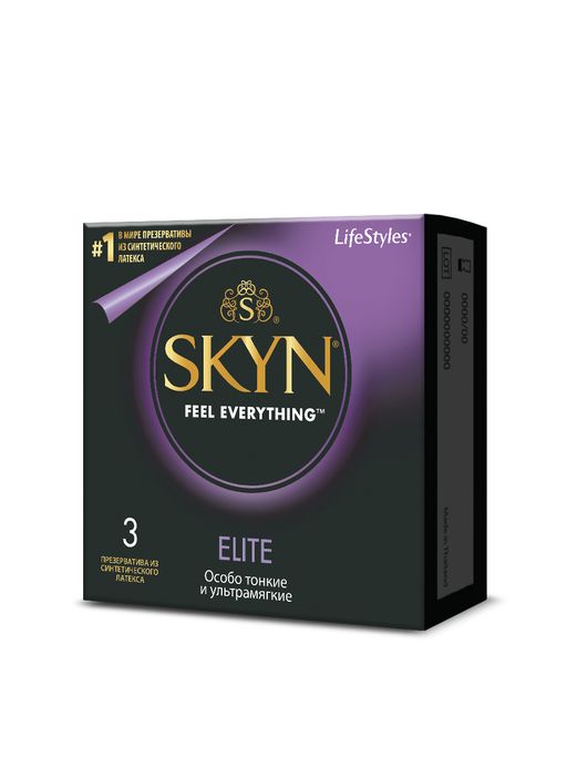 Skyn Elite Презервативы особо тонкие, презервативы, синтетический латекс, 3 шт.