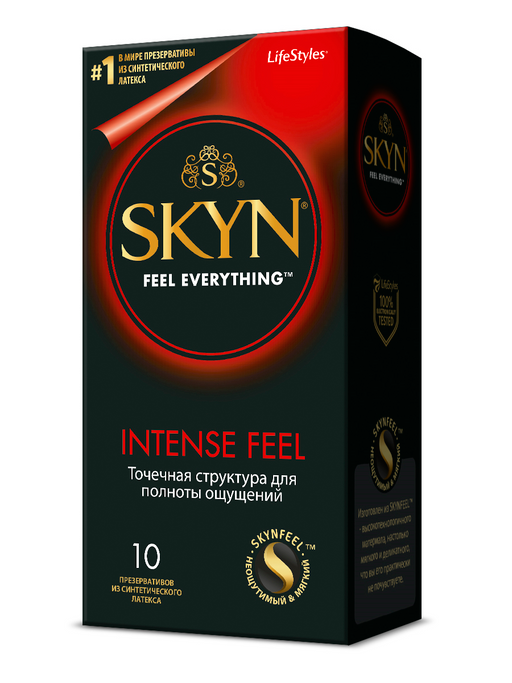 Skyn Intense Feel Презервативы текстурированные, презервативы, синтетический латекс, 10 шт.