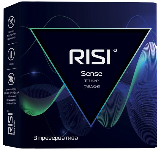 Презервативы Risi Sense, тонкие гладкие, 3 шт.