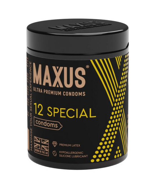 Maxus Special Презервативы ребристые с точками, презервативы, 12 шт.