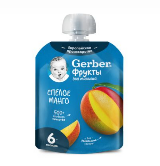 Gerber Пюре Спелое манго, для детей с 6 месяцев, 90 г, 1 шт.