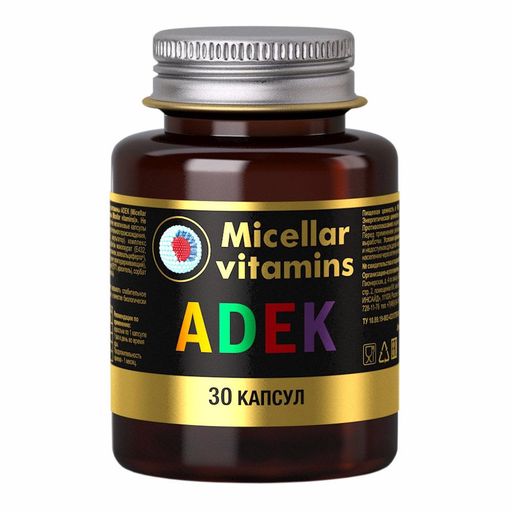 МицелВит Витаминный комплекс ADEK, 600 мг, капсулы, 30 шт.