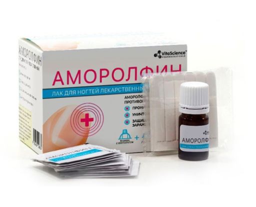Vitascience Аморолфин, 5%, лак для ногтей, 2,5 мл, 1 шт.