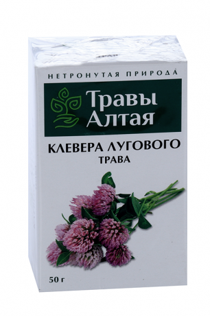 Травы Алтая Клевера лугового трава, сырье растительное, 50 г, 1 шт.