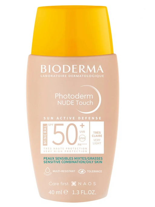 Bioderma Photoderm Cолнцезащитный флюид с тоном SPF50+, флюид, очень светлый, 40 мл, 1 шт.