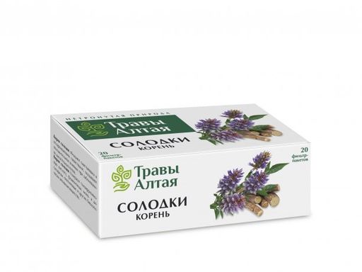 Травы Алтая Солодки корень, фиточай, 1,5 г, 20 шт.