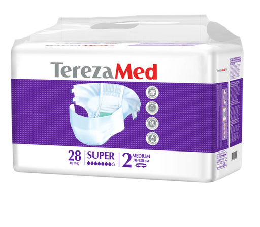 TerezaMed Super подгузники для взрослых ночные, Medium M (2), 70-130 см, 28 шт.