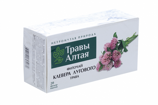 Травы Алтая Клевера лугового трава, фиточай, 1,5 г, 20 шт.