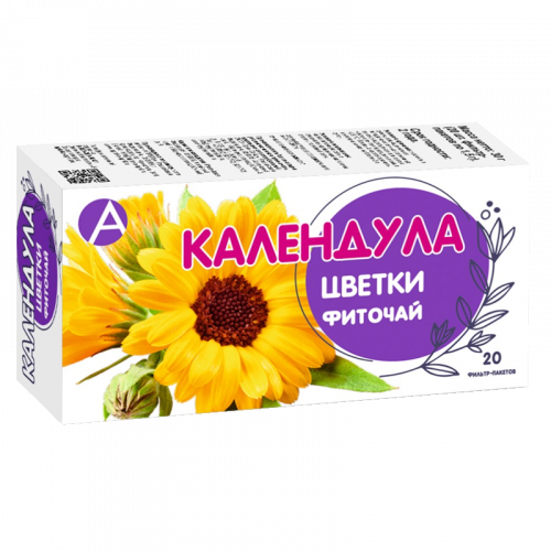 Фиточай Календула цветки, фиточай, 1.5 г, 20 шт.