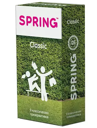 Spring Classic презервативы классические, набор презервативов, 9 шт.