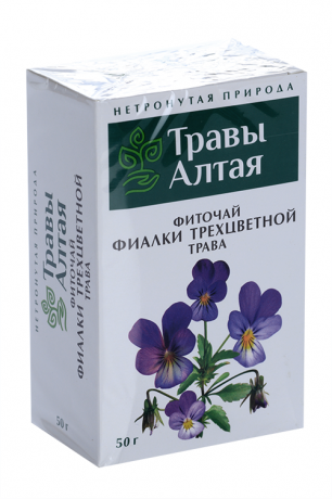 Травы Алтая Фиалка трава, фиточай, 50 г, 1 шт.