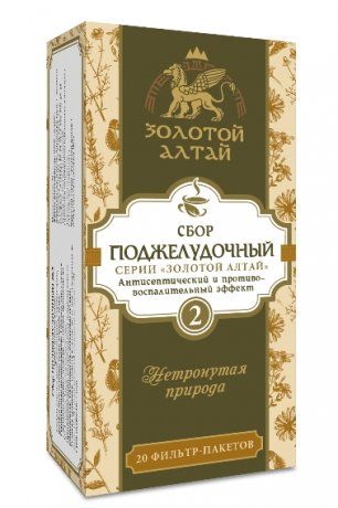 Золотой Алтай Поджелудочный сбор №2, фиточай, антисептический и противовоспалительный эффект, 1.5 г, 20 шт.